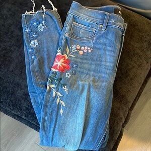 Embroidered Blue Jeans
